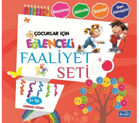 Eğlenceli Faaliyet Seti - Kırmızı Kitap - 5+ Yaş