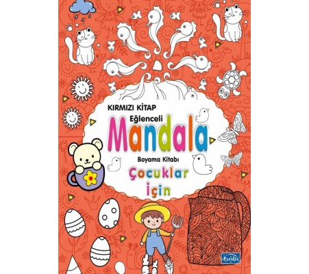 Çocuklar İçin Mandala Kırmızı