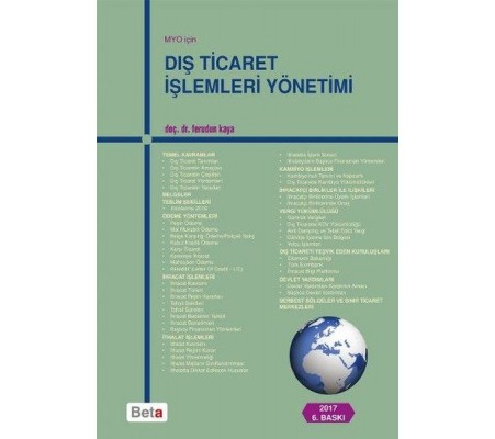 Dış Ticaret İşlemleri Yönetimi Dış Ticaret İşlemleri Yönetimi