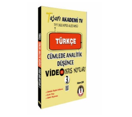 Tasarı Türkçe Cümlede Analitik Video Ders Notları 3