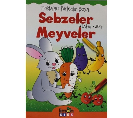 Noktaları Birleştir Boya - Sebzeler Meyveler