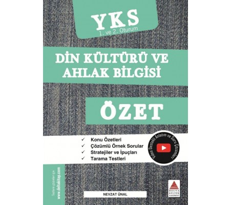 Delta TYT AYT Din Kültürü ve Ahlak Bilgisi Özet YKS 1. ve 2. Oturum (Yeni)