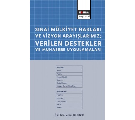 Sınai Mülkiyet Hakları ve Vizyon Arayışlarımız; Verilen Destekler ve Muhasebe Uygulamaları Sınai Mülkiyet Hakları ve Vizyon Arayışlarımız; Verilen Destekler ve Muhasebe Uygulamaları