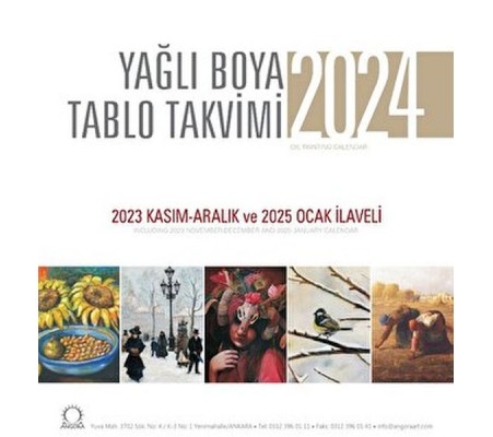 Yağlı Boya Tablo Takvimi 2024 Duvar Takvimi