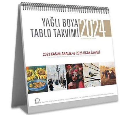 Yağlı Boya Tablo Takvimi 2024 Masa Takvimi Yağlı Boya Tablo Takvimi 2024 Masa Takvimi
