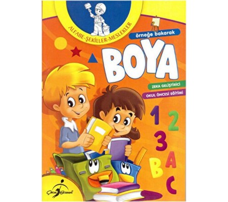Örneğe Bakarak Boya- Alfabe-Şekiller-Meslekler