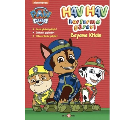 Paw Patrol Hav Hav Kurtarma Görevi Boyama Kitabı Paw Patrol Hav Hav Kurtarma Görevi Boyama Kitabı