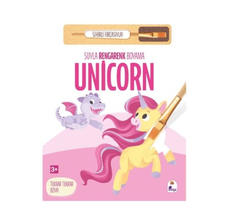 Suyla Rengarenk Boyama - Unicorn (Sihirli Fırçasıyla) Suyla Rengarenk Boyama - Unicorn (Sihirli Fırçasıyla)