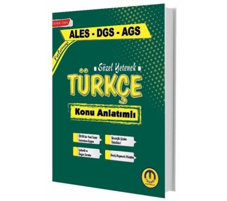 Tasarı Yayınları Ales Dgs Meb-Ags Sözel Yetenek Türkçe Konu Anlatımlı