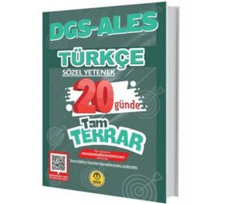 Tasarı DGS ALES Türkçe 20 Günde Tam Tekrar Soru Bankası