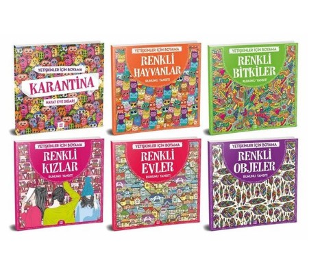 Yetişkinler İçin Boyama Seti 6'lı Yetişkinler İçin Boyama Seti 6'lı
