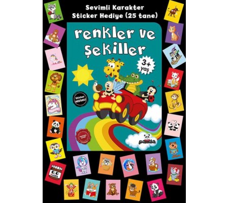 Stickerlı 3+ Yaş Renkler ve Şekiller Stickerlı 3+ Yaş Renkler ve Şekiller