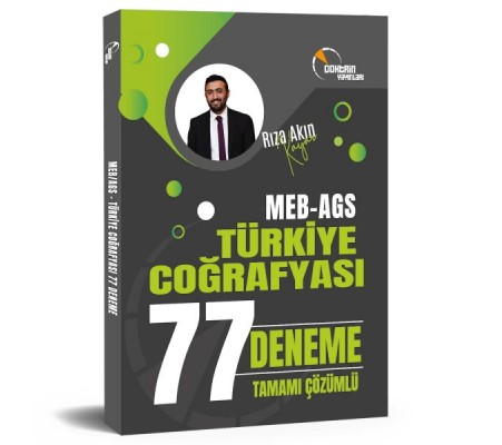 Doktrin Yayınları MEB-AGS Türkiye Coğrafyası 77 Deneme Çözümlü - Rıza Akın Kayar Doktrin Yayınları