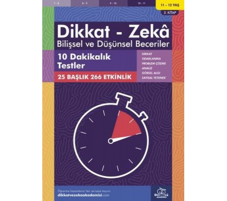 10 Dakikalık Testler (11-12 Yaş) - Dikkat Zeka