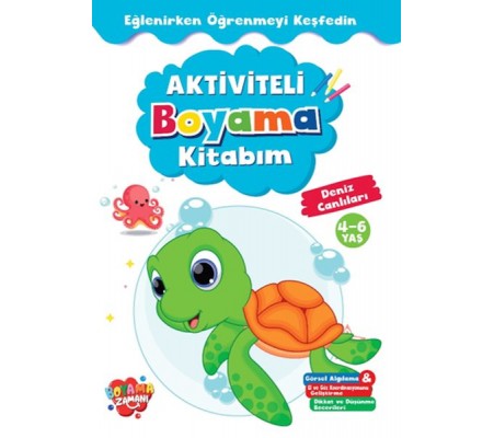 Aktiviteli Boyama Kitabı Deniz Canlıları