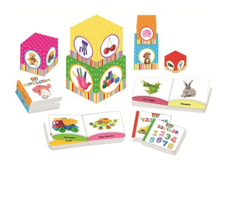 Kutu Kutu Kavramlar - 6 Kutu + 6 Kitaplık Eğitici Set