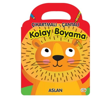 Aslan - Çıkartmalı-Çantalı Kolay Boyama