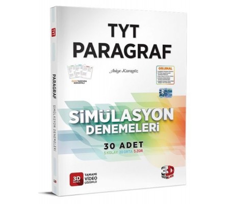 3D TYT Paragraf Tamamı Video Çözümlü Simülasyon Denemeleri (Yeni)