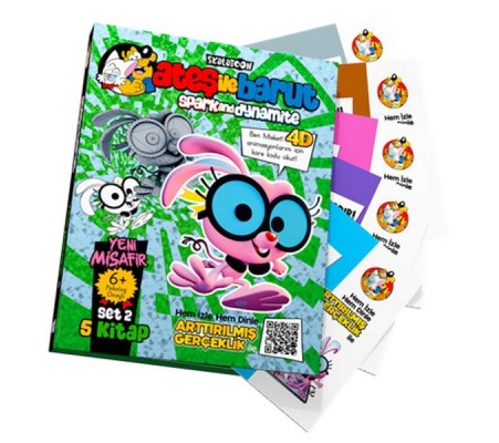 Ateş İle Barut Yeni Misafir Ar (4D) Animasyonlu Kitap Set 2 Ateş İle Barut Yeni Misafir Ar (4D) Animasyonlu Kitap Set 2