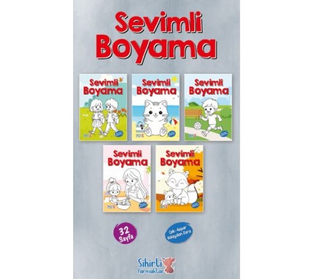 Sevimli Boyama 5 Çeşit 25’li Paket