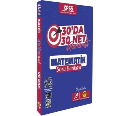 Tasarı Yayınları KPSS Matematik 30 da 30 Net Garanti Soru Bankası