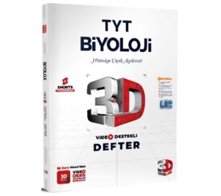 3D Yayınları TYT Biyoloji Video Destekli Defter