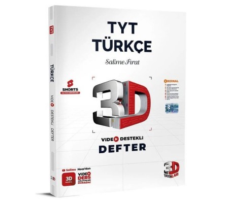 3D Yayınları TYT Türkçe Video Destekli Defter