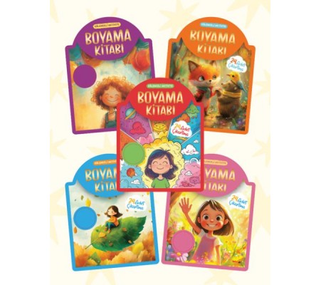 Çıkartmalı Boyama Kitabı - 5 Kitap Set Çıkartmalı Boyama Kitabı - 5 Kitap Set
