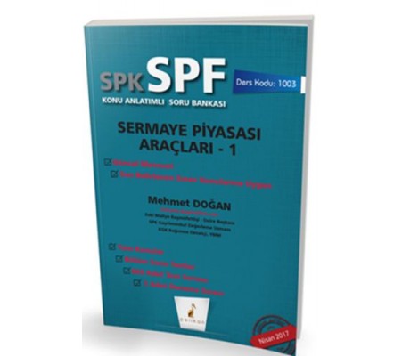 SPK-SPF Sermaye Piyasası Araçları 1 Konu Anlatımlı Soru Bankası