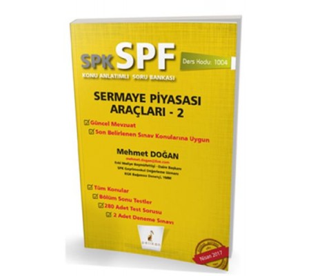 SPK-SPF Sermaye Piyasası Araçları 2 Konu Anlatımlı Soru Bankası