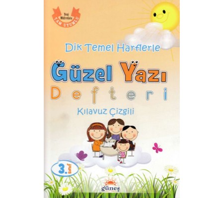 3.Sınıf Dik Temel Harflerle Güzel Yazı Defteri Kılavuz Çizgili