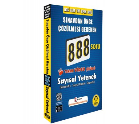 Tasarı DGS ALES Video Çözümlü 888 Sayısal Soru Bankası