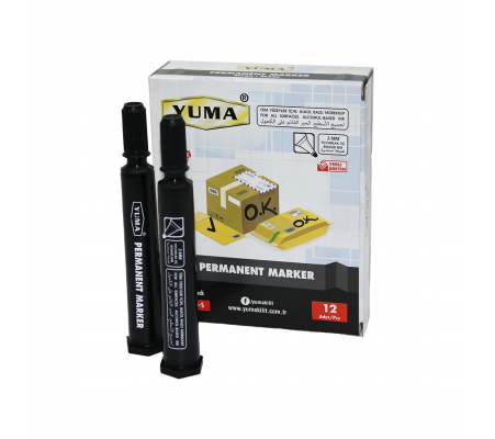 Yuma Ym-790s  Siyah Koli Kalemi 12 Adet
